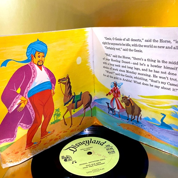 WALT DISNEY 1968 DISNEYLAND RECORD & 24 PAGE BOOK HOW THE CAMEL GOT HIS HUMP 7” - Picture 7 of 16